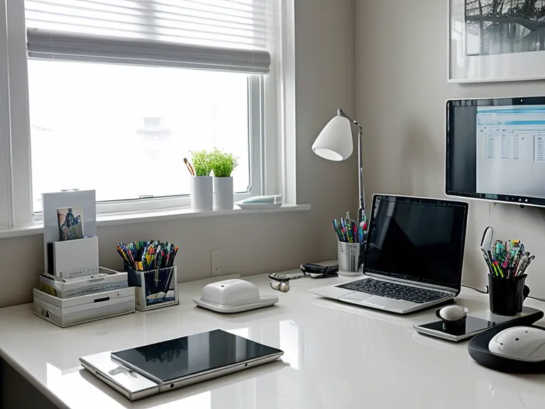 Close-up of coffee and focus supplement capsules on a remote developer's desk