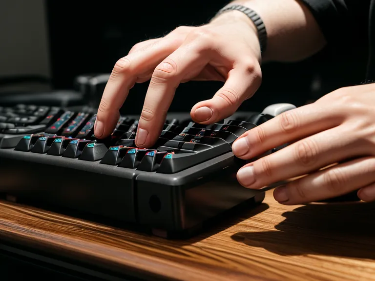 A developer typing on a keyboard during a deep work session.