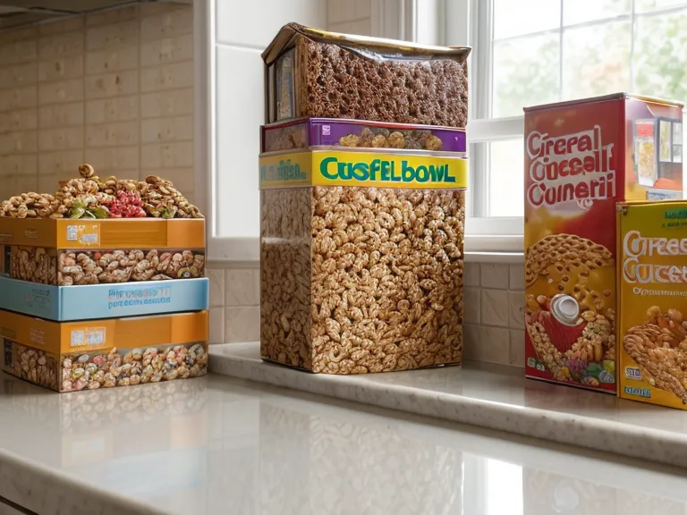 Several cereal boxes on a kitchen counter representing decision fatigue.