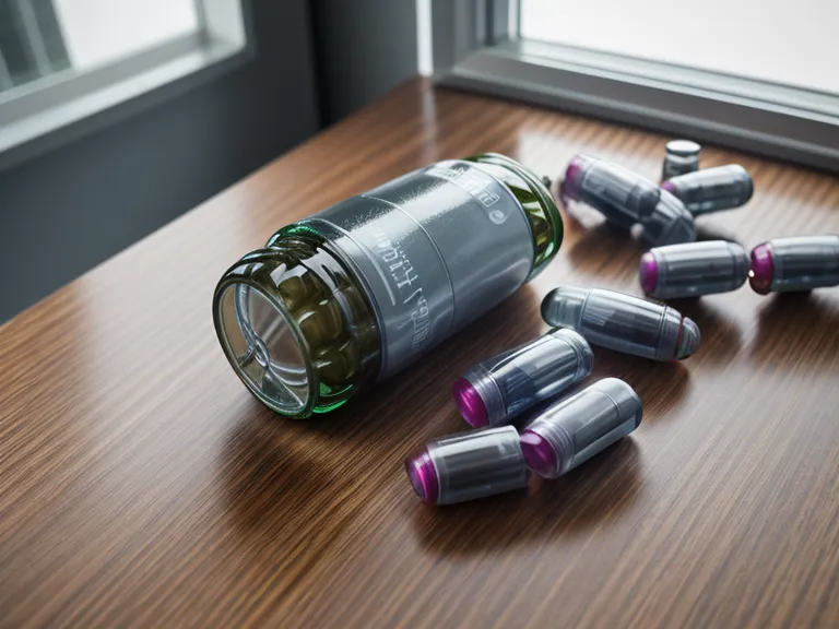 NeuroPrime supplement bottle on a developer's desk near headphones.