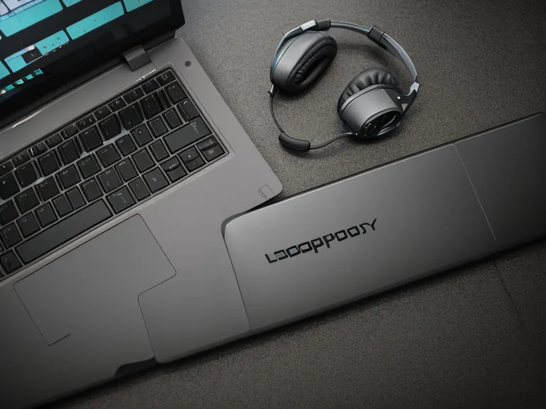 Headphones on a desk with a rainy window in the background.