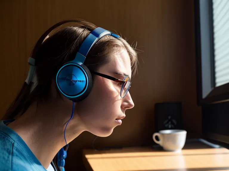Developer working in the dark with blue light reflecting on glasses.